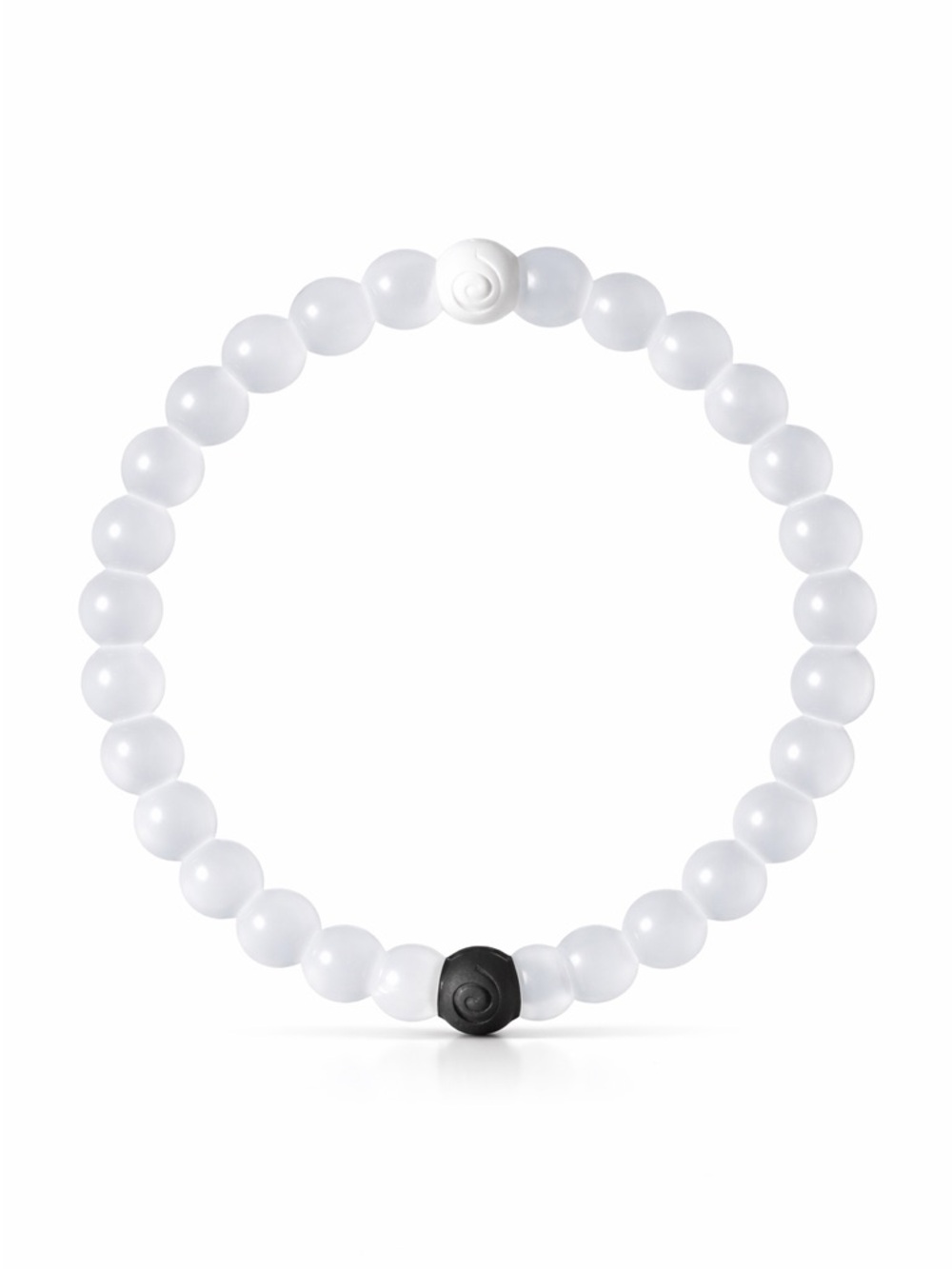 Lokai Classic Bracelet Large Clear Black White Balance Beaded NWT